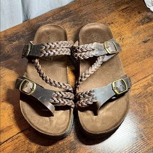 White Mountain Tan Braided Sandals - Womens 8
